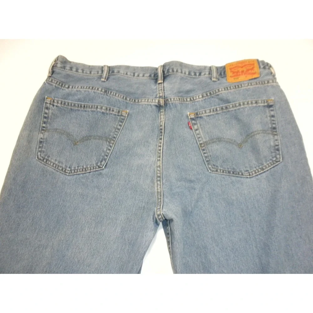 Levi's 550 Jeans Mens 46x32‎ Blue Denim Relaxed Fit Light Wash Straight